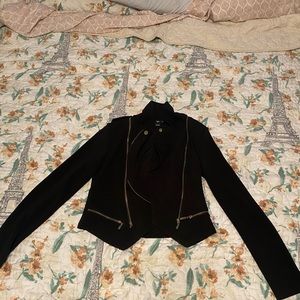 Black blazer gold trim